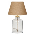 Lampada da tavolo AYD 1xE27/40W/230V marrone/trasparente