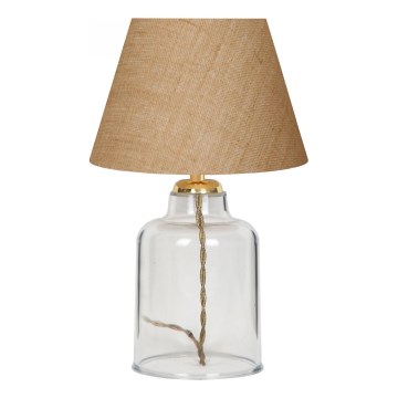 Lampada da tavolo AYD 1xE27/40W/230V marrone/trasparente
