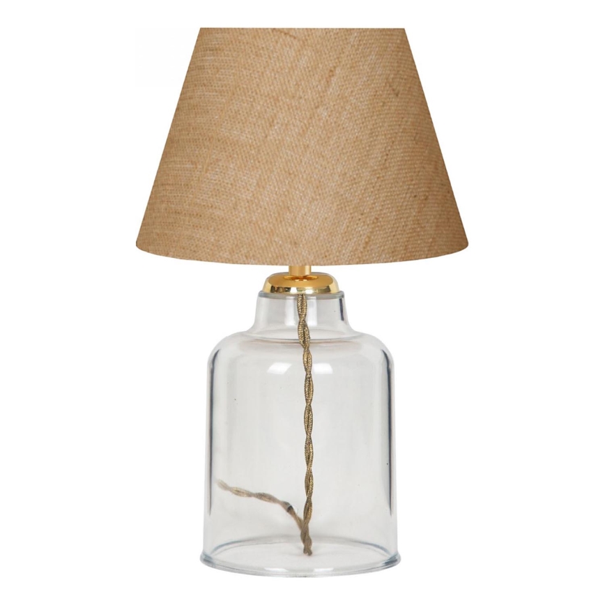 Lampada da tavolo AYD 1xE27/40W/230V marrone/trasparente