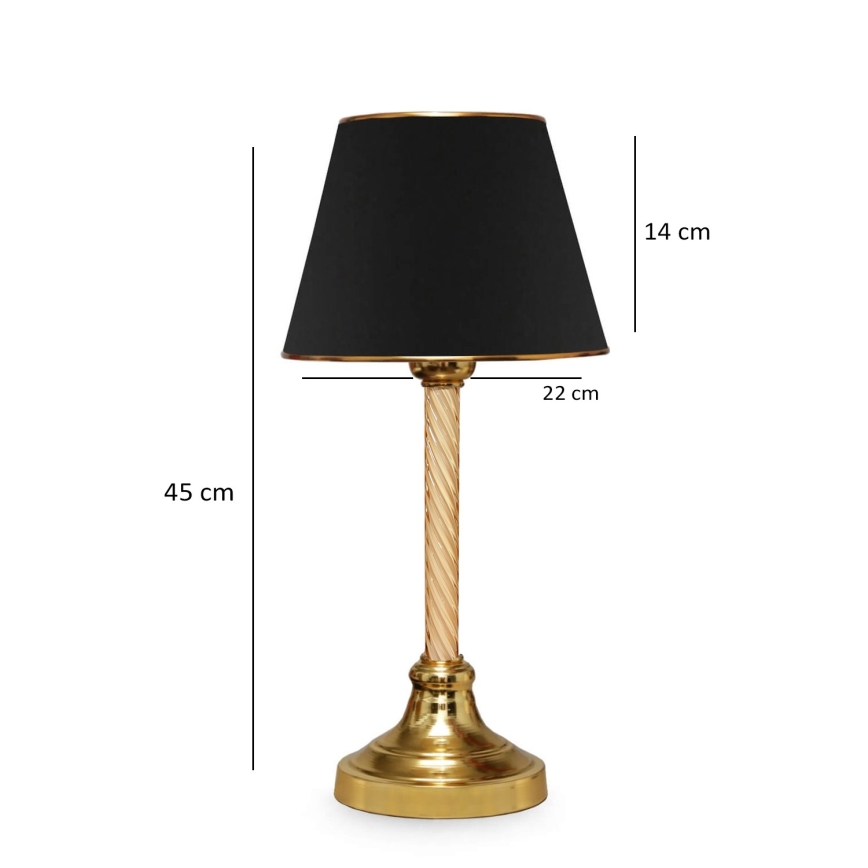 Lampada da tavolo AYD 1xE27/40W/230V nera/oro