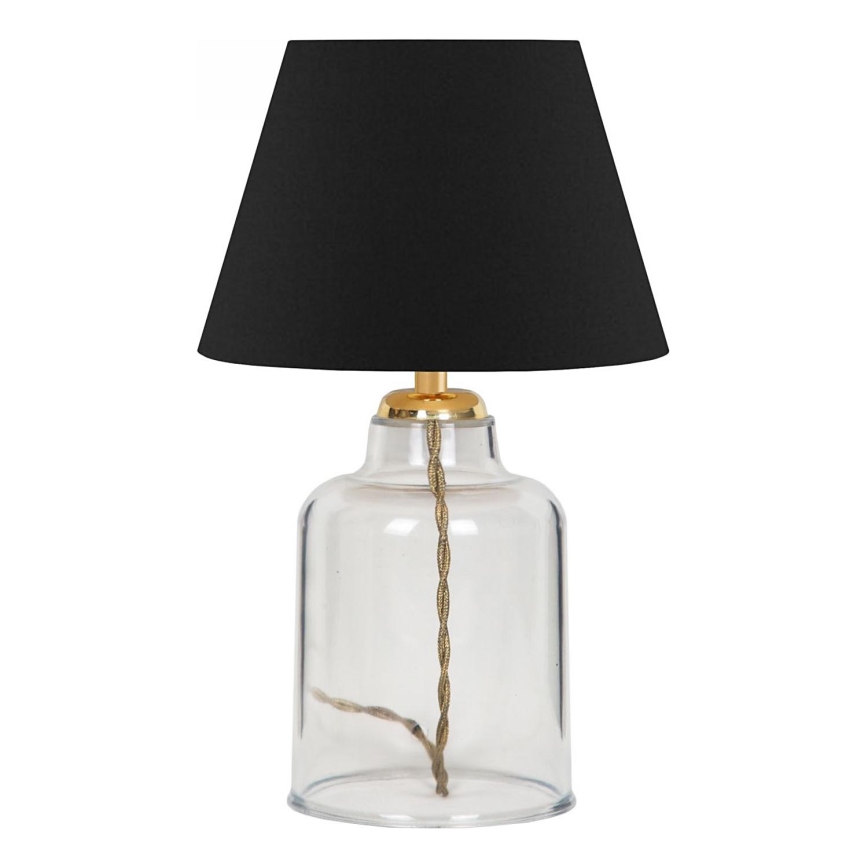 Lampada da tavolo AYD 1xE27/40W/230V nera/trasparente