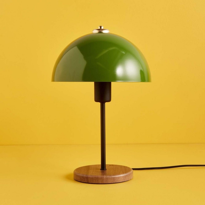 Lampada da tavolo AYD 1xE27/40W/230V verde/marrone