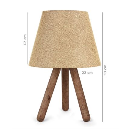 Lampada da tavolo AYD 1xE27/60W/230V beige/marrone