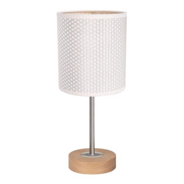 Lampada da tavolo BENITA 1xE27/60W/230V 30 cm color crema/quercia