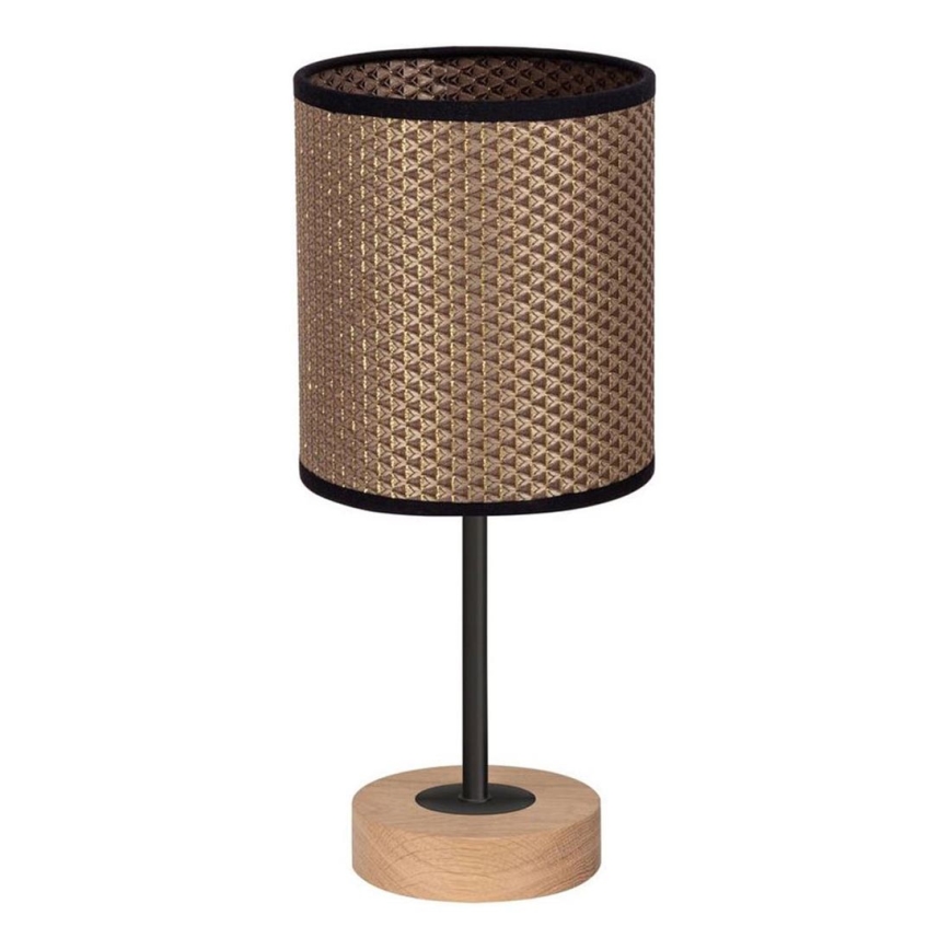 Lampada da tavolo BENITA 1xE27/60W/230V 30 cm marrone/rovere