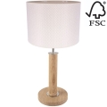 Lampada da tavolo BENITA 1xE27/60W/230V 48 cm color crema/quercia – FSC certificato