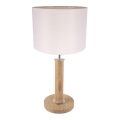 Lampada da tavolo BENITA 1xE27/60W/230V 48 cm crema/rovere