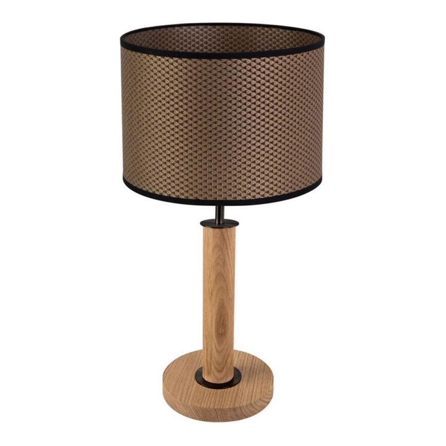 Lampada da tavolo BENITA 1xE27/60W/230V 48 cm marrone/rovere