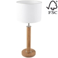 Lampada da tavolo BENITA 1xE27/60W/230V 61 cm bianco/quercia – FSC certificato