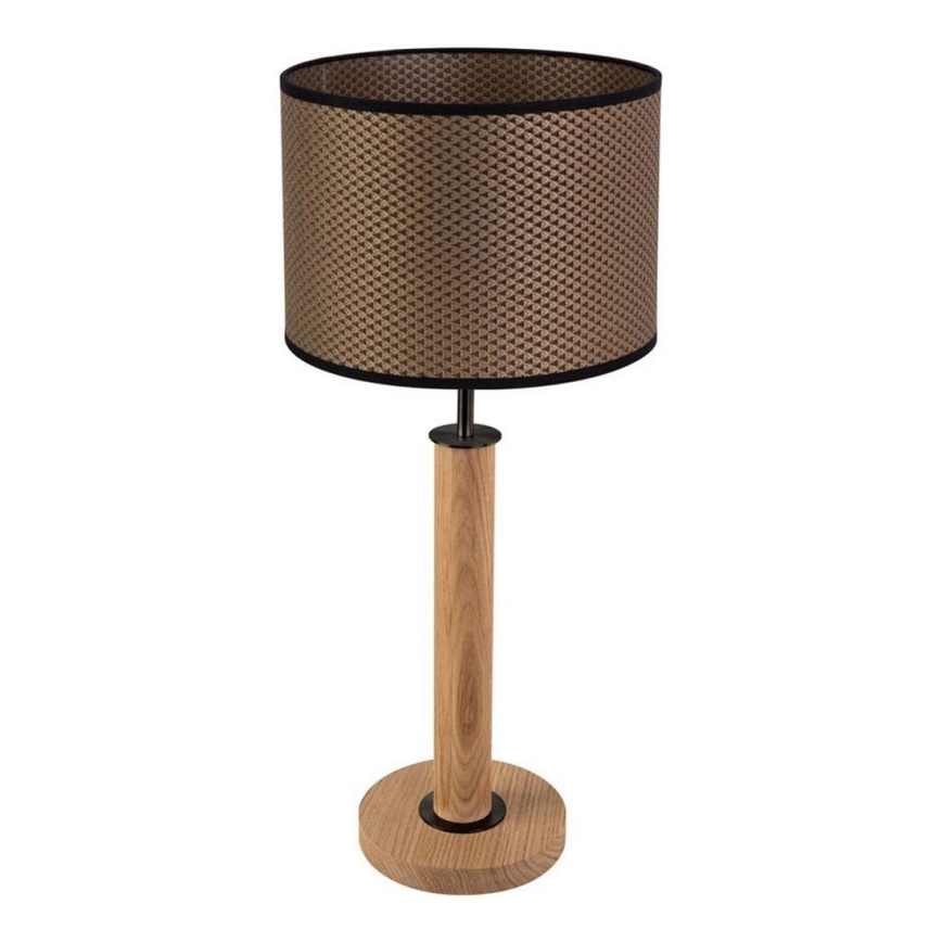 Lampada da tavolo BENITA 1xE27/60W/230V 61 cm marrone/quercia