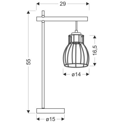 Lampada da tavolo BERNITA 1xE27/60W/230V