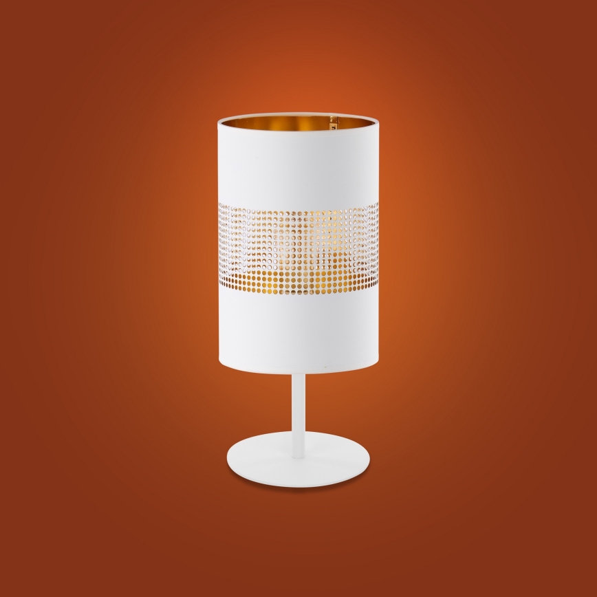 Lampada da tavolo  BOGART 1xE27/15W/230V bianco/oro