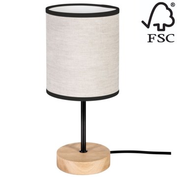 Lampada da tavolo BOHO 1xE27/25W/230V quercia- certificato FSC