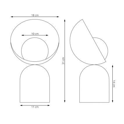 Lampada da tavolo BOTO 1xG9/8W/230V grigia