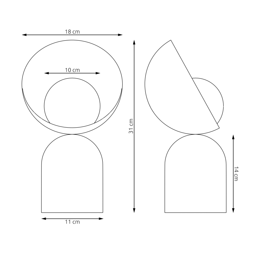 Lampada da tavolo BOTO 1xG9/8W/230V grigia