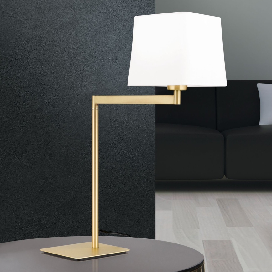 Lampada da tavolo CARLTON 1xE27/40W/230V bianco/oro