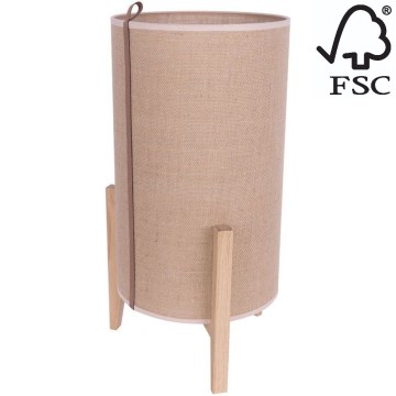 Lampada da tavolo CASIOPEA 1xE27/40W/230V 50 cm quercia – FSC certificato