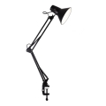 Lampada da tavolo con clip WORKER 1xE27/10W/230V nera