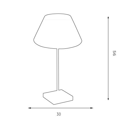 Lampada da tavolo con connettore USB 1xE27/60W/230V bianca