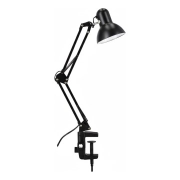 Lampada da tavolo con morsetto 1xE27/60W/230V nera