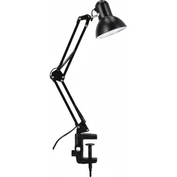 Lampada da tavolo con morsetto 1xE27/60W/230V nera