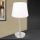 Lampada da tavolo con porta USB LUDWIG 1xE27/40W/230V 50 cm bianco/cromo opaco