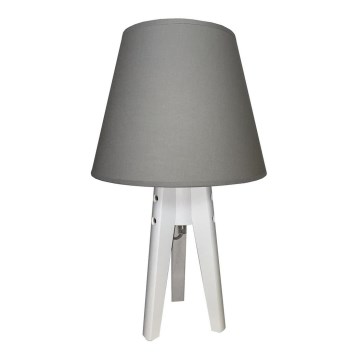 Lampada da tavolo CONE 1xE27/60W/230V bianco/grigio