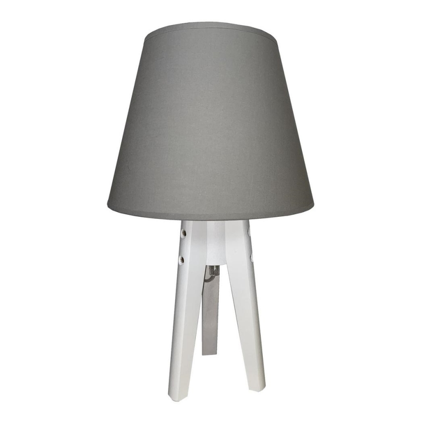 Lampada da tavolo CONE 1xE27/60W/230V bianco/grigio