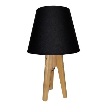 Lampada da tavolo CONE 1xE27/60W/230V pino nero