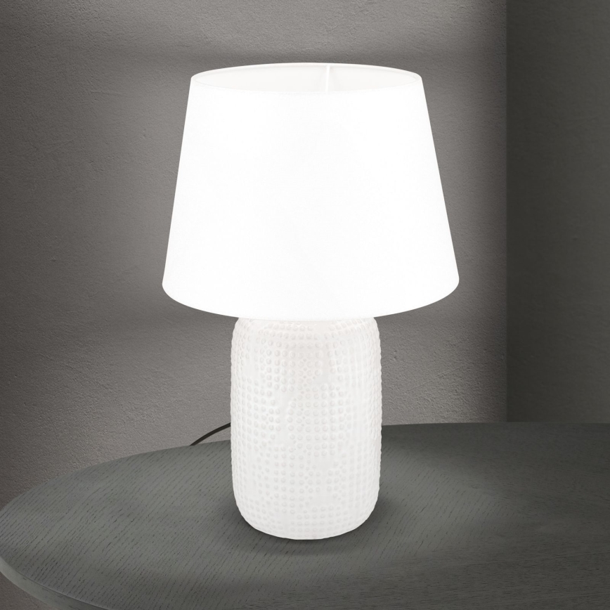 Lampada da tavolo CORAL 1xE27/40W/230V ceramiche/bianco