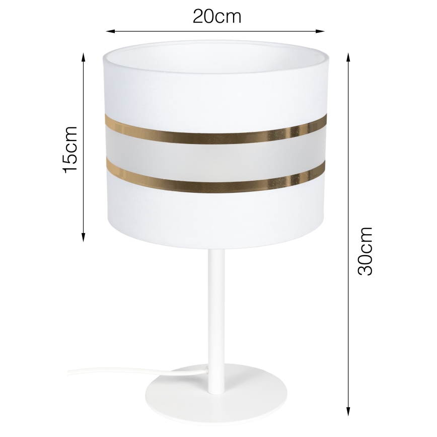 Lampada da tavolo CORAL 1xE27 / 60W / 230V bianca