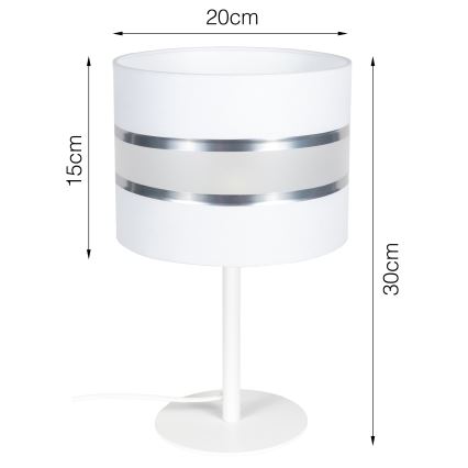 Lampada da tavolo CORAL 1xE27/60W/230V bianco