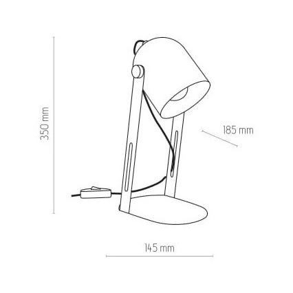 Lampada da tavolo DAVIS 1xE27/60W/230V grigia