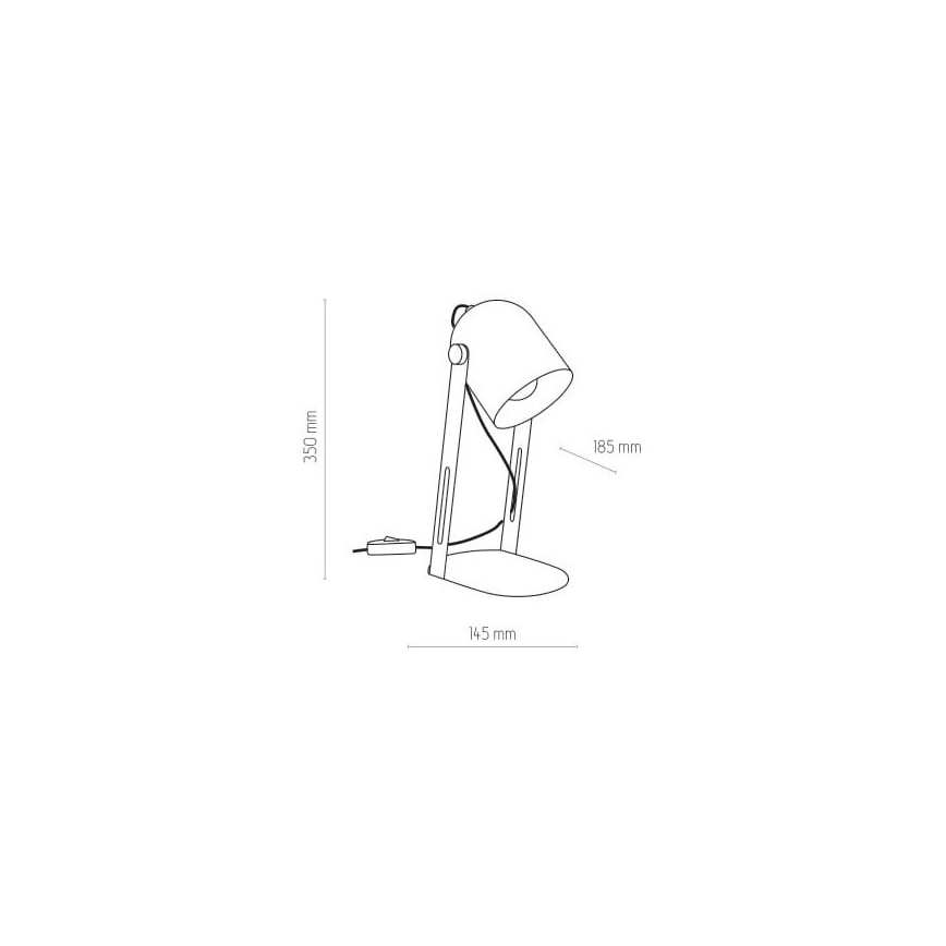Lampada da tavolo DAVIS 1xE27/60W/230V nera