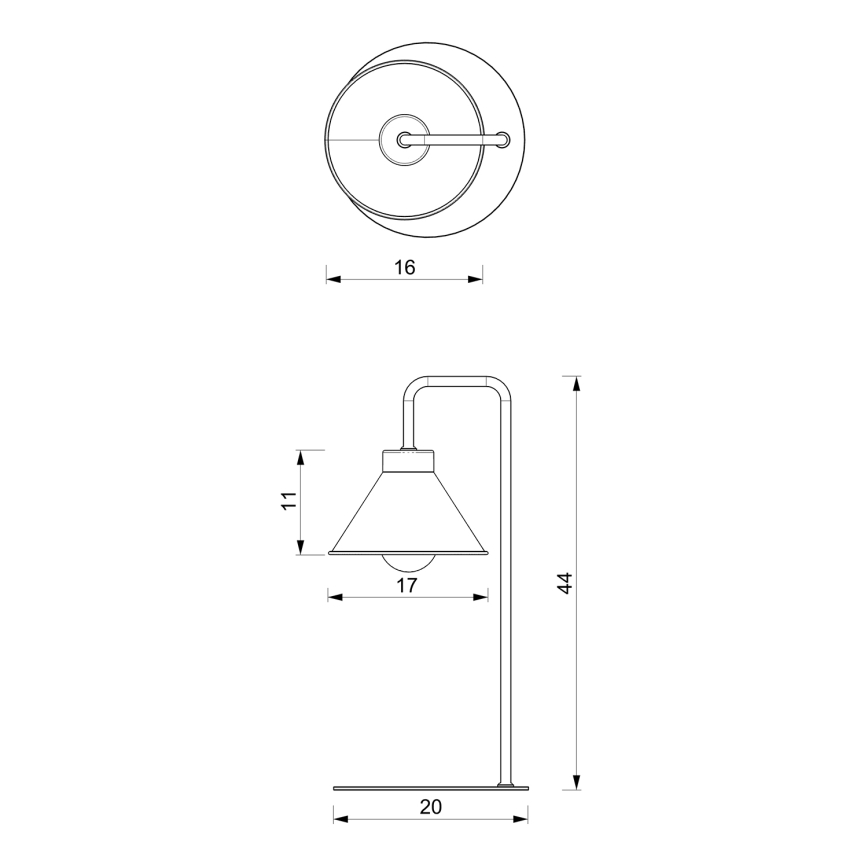 Lampada da tavolo DEMET 1xE27/15W/230V nero/oro
