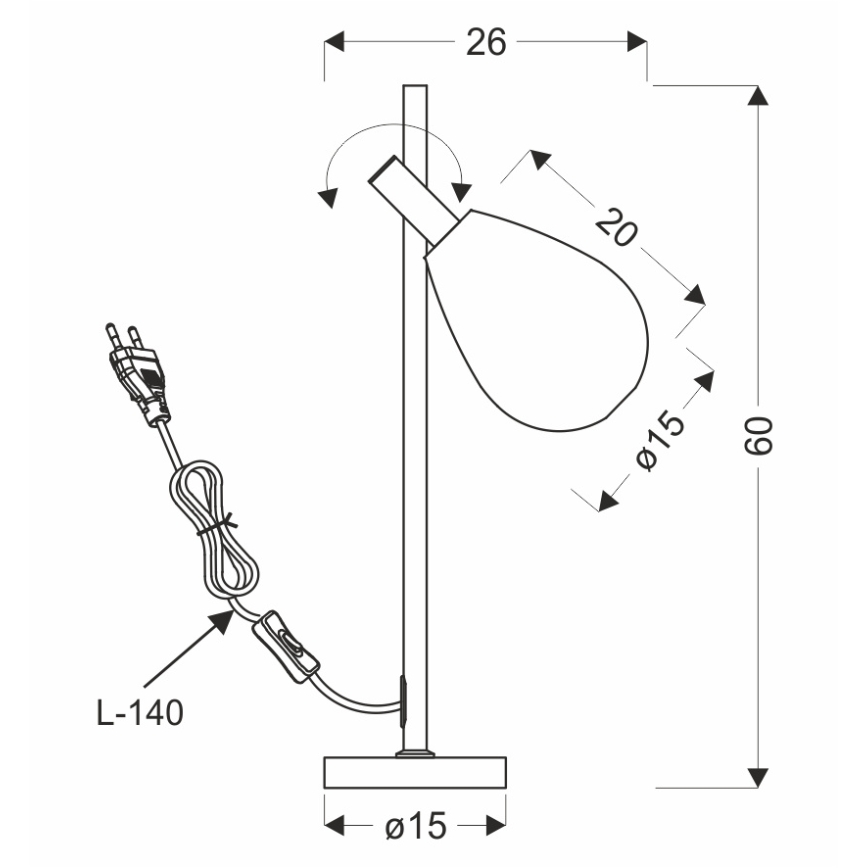 Lampada da tavolo DENSO 1xG9/5W/230V nero cromato