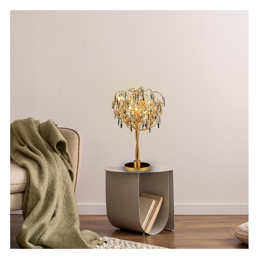 Lampada da tavolo di cristallo 5xG9/40W/230V oro