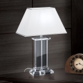 Lampada da tavolo di cristallo VERONIQUE 1xE27/60W/230V bianco/limpido