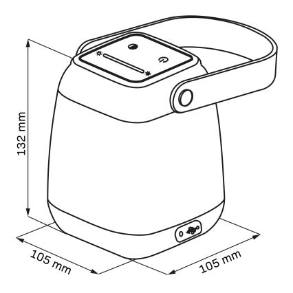 Lampada da tavolo dimmerabile a LED a sfioramento IBIZA LED/1,8W/5V 4000 mAh IP44 bianca