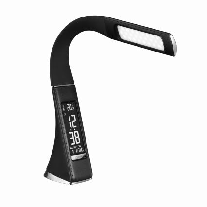 Lampada da tavolo touch dimmerabile a LED con display, 10W/5V, nera