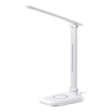 Lampada da tavolo dimmerabile a LED con ricarica wireless QI e porta USB LUMI LED/7W/230V bianca