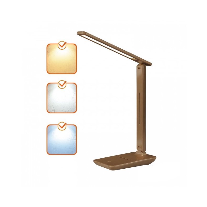 Lampada da tavolo dimmerabile LED NOBLITE N LED/7W/230V 3000/4000/6500K marrone