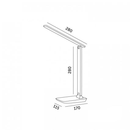 Lampada da tavolo dimmerabile LED NOBLITE N LED/7W/230V 3000/4000/6500K marrone