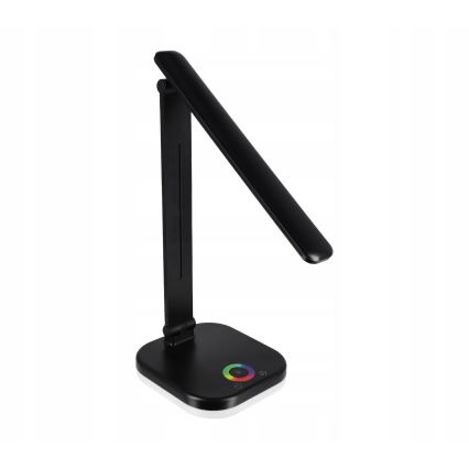 Lampada da tavolo dimmerabile LED RGBW con ricarica wireless LED/7W/5V USB nera