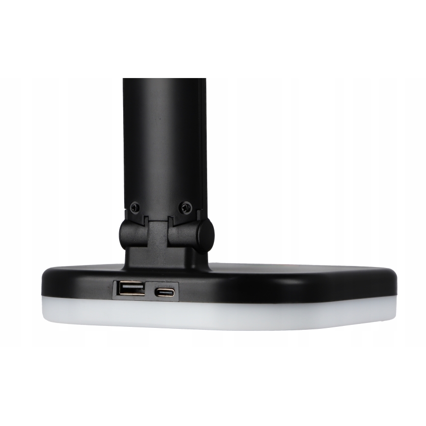 Lampada da tavolo dimmerabile LED RGBW con ricarica wireless LED/7W/5V USB nera