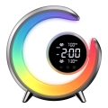 Lampada da tavolo dimmerabile LED RGBW con sveglia LED/20W/5V USB argento