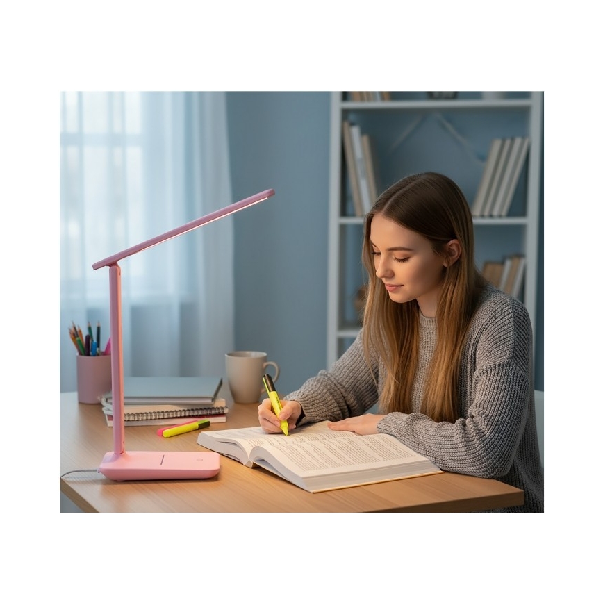 Lampada da tavolo dimmerabile NOBLITE N LED/7W/230V 3000/4000/6500K rosa