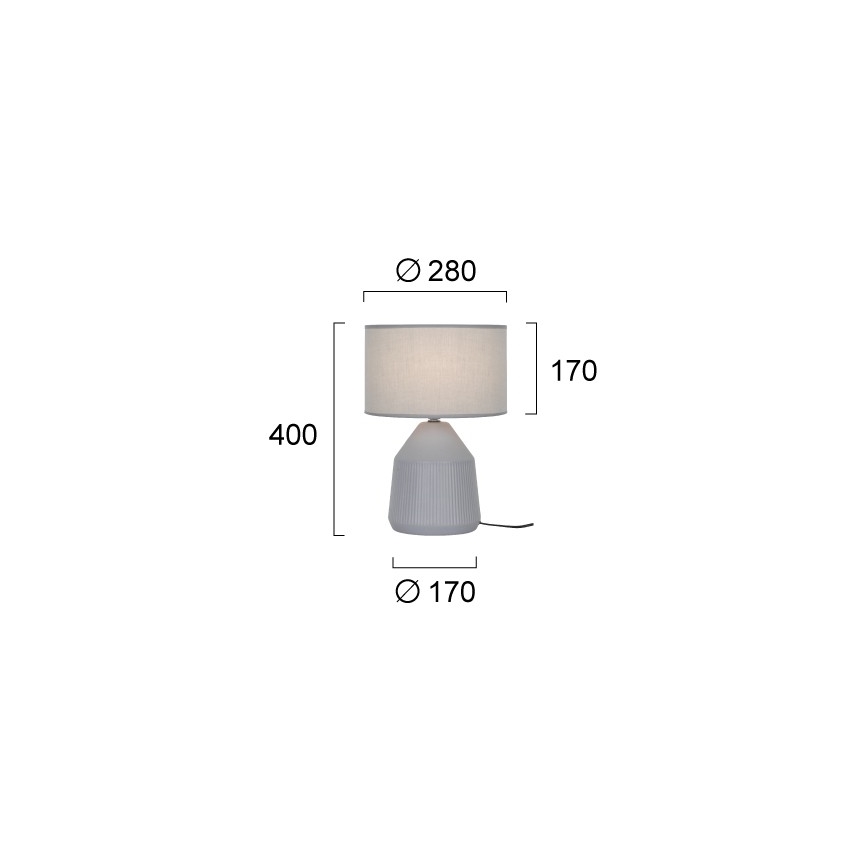 Lampada da tavolo DOLLY 1xE27/25W/230V grigia