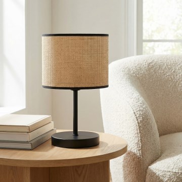 Lampada da tavolo ECO 1xE27/15W/230V beige/rattan