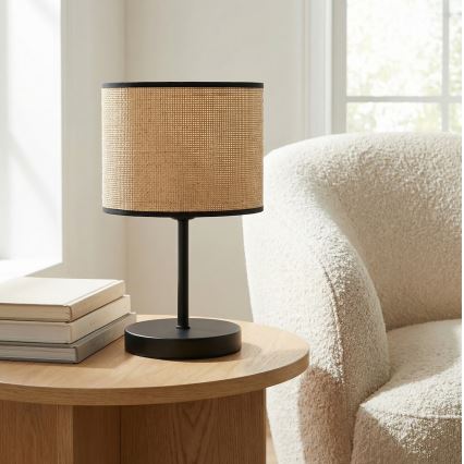 Lampada da tavolo ECO 1xE27/15W/230V beige/rattan